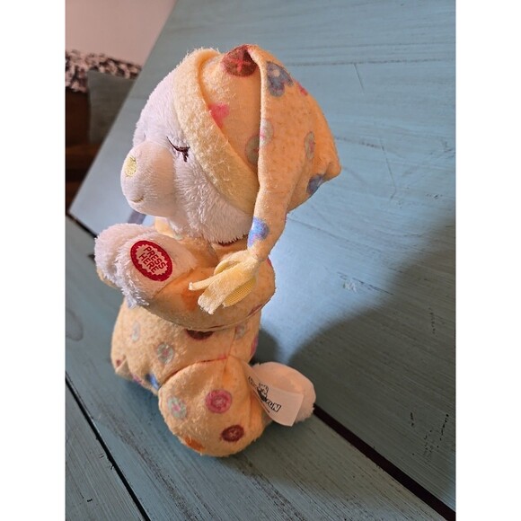 Prayer Pals Teddy Bear White Plush Yellow Pajamas Moon Stars Now I Lay Me Down - Picture 2 of 6
